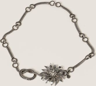 Miu Miu Metal belt with crystals