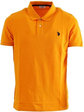 U.S.Polo Association Casual Logo Sport Polo Shirt - Heren - Polos - Oranje - L - Katoen - Tops