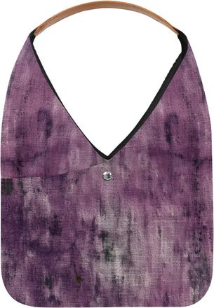 Generic Purple Vintage Mottled Pattern Reusable Lightweight Grocery Bags - Foldable Into Compact Pouch, Washable & Sturdy, Multipurpose for Shopping and Trave