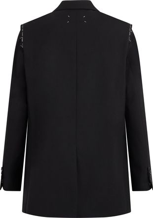 Maison Margiela Mens Black Blazer Virgin Wool Suit & Dinner Jackets