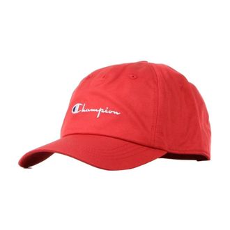Champion Rode Baseballpet met gebogen klep - Heren - Petten - Rood - ONE Size - Accessoires