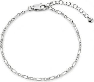 Monica Vinader Textured Chain Link Bracelet in Sterling Silver at Nordstrom
