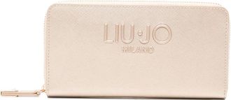 Liu Jo Portafoglio con logo goffrato - Oro