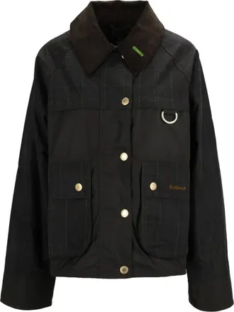 Barbour Tartan Spey Wax Jacket - female - Barbour - Light Jackets - Green - XS - Jackets