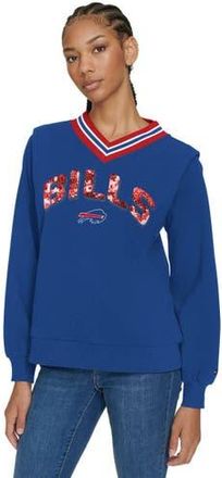 Tommy Hilfiger Womens Tommy Hilfiger Royal Buffalo Bills Alice V-Neck Pullover Sweatshirt at Nordstrom, Size X-Large