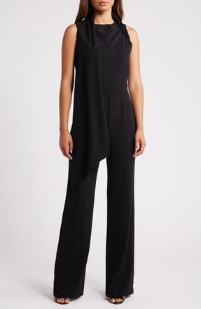 Black Halo Enola Side Drape Sleeveless Jumpsuit at Nordstrom Rack, Size 2