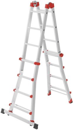 Hailo M80 Escalera Multifuncional De Aluminio Plata 4,7 M