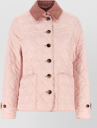Burberry fernleigh quilted jacket corduroy collar pockets
