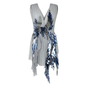 Alberta Ferretti Dames, Jurken, Grijs, Maat: M Zijde