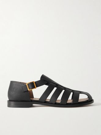 Loewe Sandali Cut-out In Pelle Campo - Nero