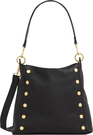 Hammitt Hammitt Bryant Black Brushed Gold Red Zip Lrg