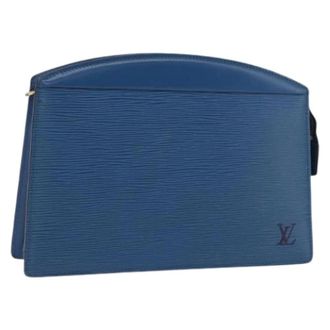 Louis Vuitton Pre-owned Epi Leather Pouch - Dames - Pre-owned - Blauw - Maat: ONE Size Leer