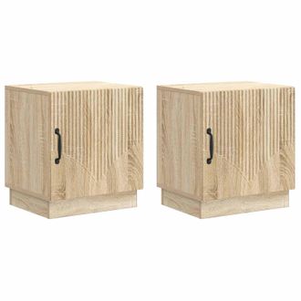 vidaXL Mesita De Noche 2 Pcs Roble Sonoma 43 X 34,5 X 47 Cm Vidaxl