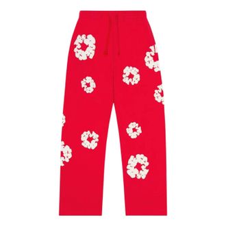 Denim Tears Cotton Wreath Baggy Sweatpants Red SS25BAS11402049