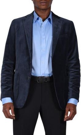 Ibiza Lifestyle Velvet Sport Coat in Dark Blue at Nordstrom Rack, Size 46 Regular