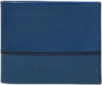 The Bridge Damiano Portemonnee - Heren - Portefeuilles - Blauw - ONE Size - Leer - Accessoires