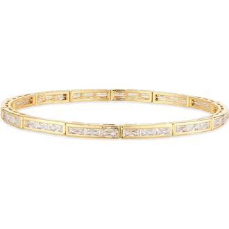 Nordstrom Demi Fine Cubic Zirconia Stretch Bracelet in Clear- Gold at Nordstrom Rack