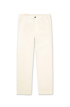 Fortela Pences Corduroy Pleated Trousers in White at Nordstrom, Size 36 Eu