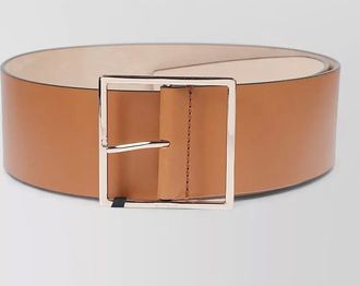 Max Mara belt adjustable length smooth finish square buckle