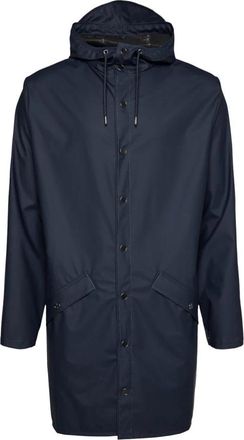 Rains Lange Jas - Dames - Regenjassen - Blauw - XL - Polyester - Jassen