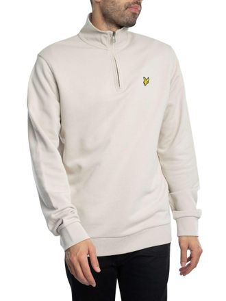 Lyle & Scott Loopback Sweatshirt Met Kwartrits, Beige