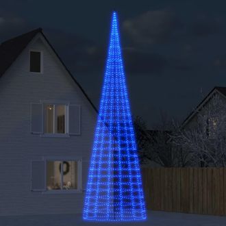 vidaXL Rbol De Navidad En Asta De Bandera 3000 Led Azul 800 Cm Vidaxl