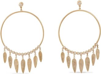 Jacquie Aiche Orecchini a cerchio in oro giallo 14 carati con diamante