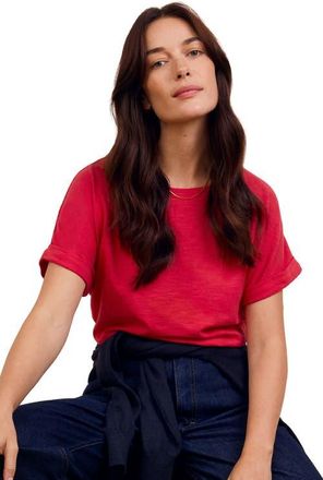 Celtic & Co. Cotton Crew Neck T-Shirt in Red Tulip at Nordstrom, Size 12