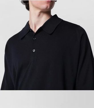 John Smedley finchleyco long sleeve polo knit shirt