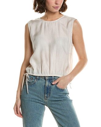 ATM Anthony Thomas Melillo Atm Anthony Thomas Melillo Silk Cropped Top