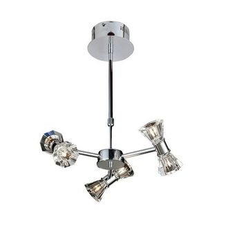 Netlighting Elisa Pendant Round 6 Light G4 Polished Chrome NOT LEDCFL Compatible in Silver