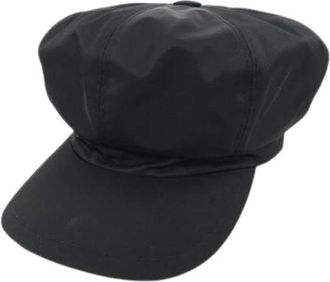 Prada Pre-owned Accessories, male, Black, Size: ONE SIZE Pre-owned Re-Nylon Cap