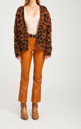 SPRWMN 5 Pocket Ankle Flare Pants In Cedar