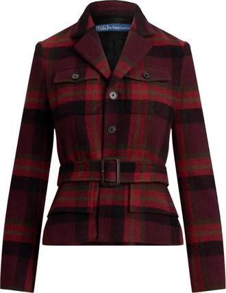 Polo Ralph Lauren Geruit jack met ceintuur - Rood