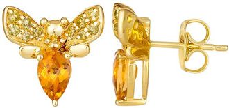 Le Vian Bee Positive 14K 0.93 Ct. Tw. Diamond & Citrine Stud Earrings