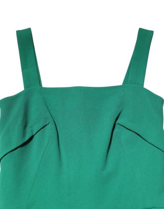 Dolce & Gabbana Dark Green Sleeveless Rayon Bodycon Womens Dress
