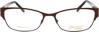 Emozioni EM4387 Metal Rectangular Eyeglasses - Burgundy