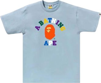 A Bathing Ape Colors College Tee Sax 1K30-110-014-SAX
