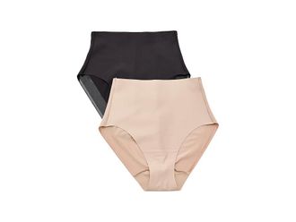 Naomi & Nicole Light Shaping 2 Pack Brief Womens Jumpsuit & Rompers One Piece Black/Beige : 2XL, Elastane/Nylon