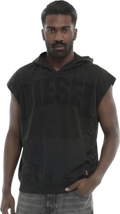 Diesel Black Mesh Logo Hoodie