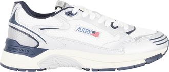 Autry Silver Blue Hyperway Low Mesh Leather Sneakers