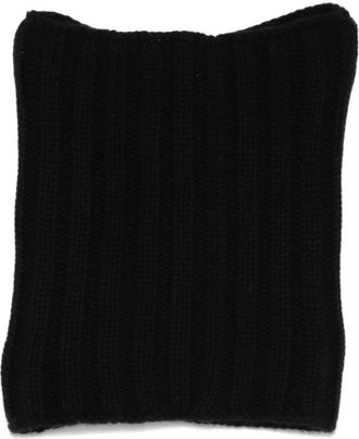 Dell'Oglio Geribbelde sjaal - Zwart