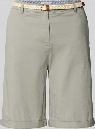 Christian Berg Chino-Bermudas mit G&uuml;rtel in Schilf, Gr&ouml;&szlig;e 34