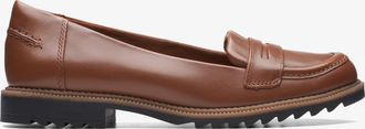 Clarks Griffin Milly Tan Leren Schoenen