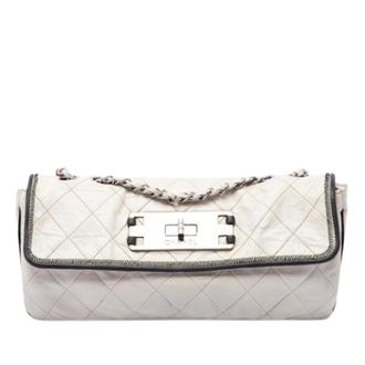 Chanel Pre-owned Leather chanel-bags - Dames - Pre-owned - Wit - Maat: ONE Size Leer
