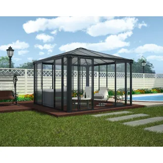 Canopia by Palram Palram - Canopia Ledro Gazebo Chiuso in Alluminio 3.6X3.6 m