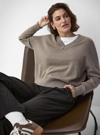 Contemporaine Womens Loose pure cotton sweater