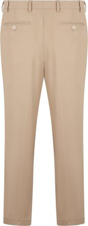 Prada Mens Tailored Trousers Beige Cotton