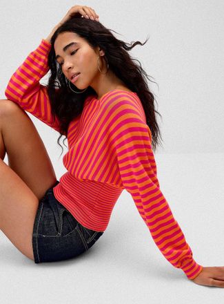 Twik Womens Fitted striped sweater