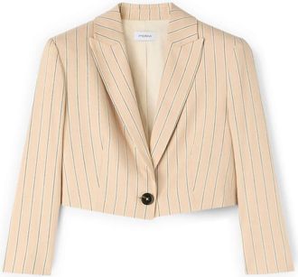 Motivi Spencer Blazer - Dames - Blazers - Beige - XL - Katoen - Jassen